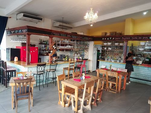 Inside at Juanita's in Jaco