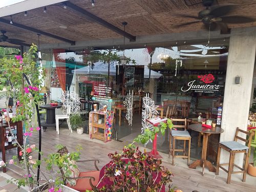 Outside at Juanita's in Jaco