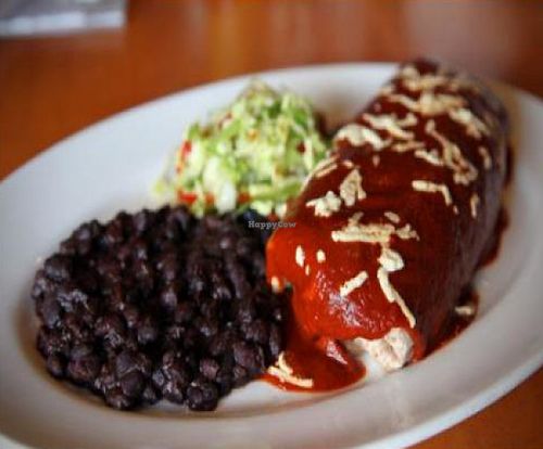 Roasted Vegetable Enchilada Burrito (vegan) at Hugo's Restaurant - Studio City in Studio City