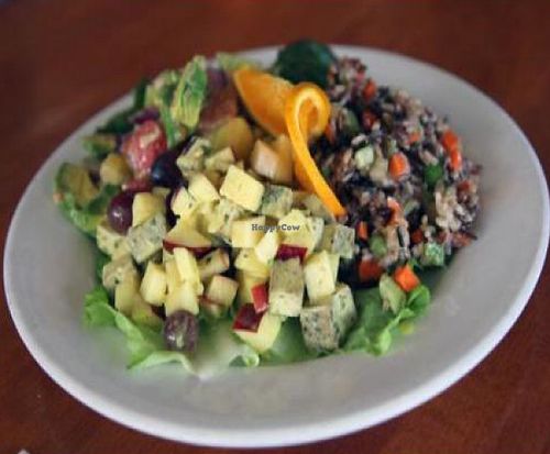 Three salad plate (made vegan) at Hugo's Restaurant - Studio City in Studio City