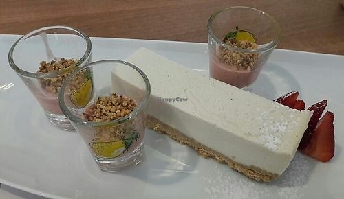 Cashew cheesecake. at Gute Gute in Raanana