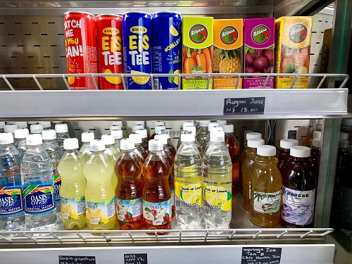 ice tea etc. at Klara's Market in Windhoek