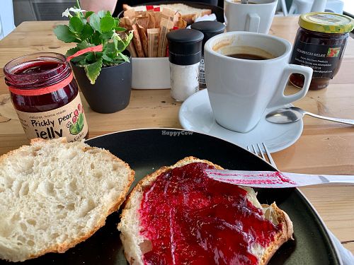 improvised german breakfast ;) at Klara's Market in Windhoek