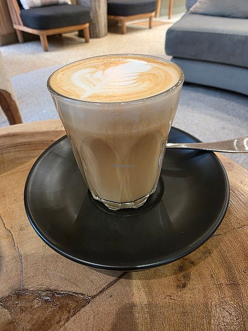 Almond latte at Spa Dreaming Centre Cafe in Fingal