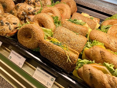 vegan rolls (vegan cheese) at Anker - Stephansplatz in Vienna
