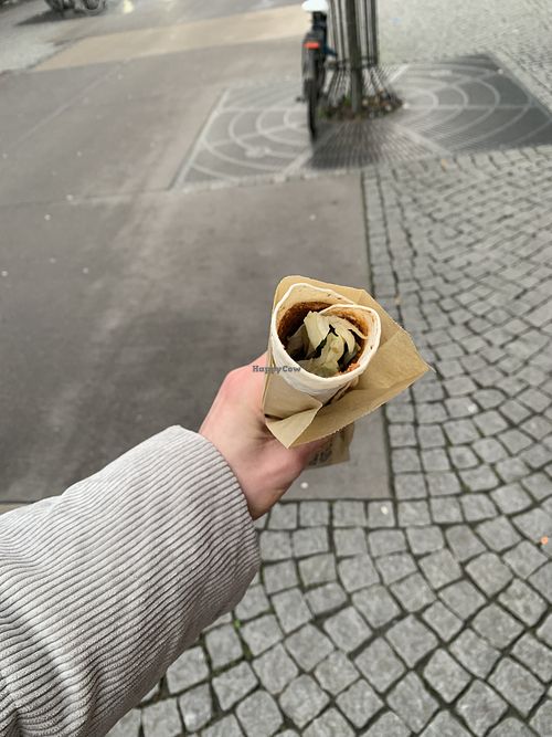 Çiğ Köfte Wrap. Together with a quarter meal it’s perfect for lunch or on the go!  at Maydem Cigköfte in Braunschweig