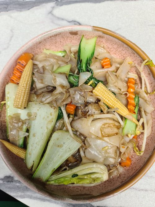 Flat rice noodles at Small Graces in Footscray