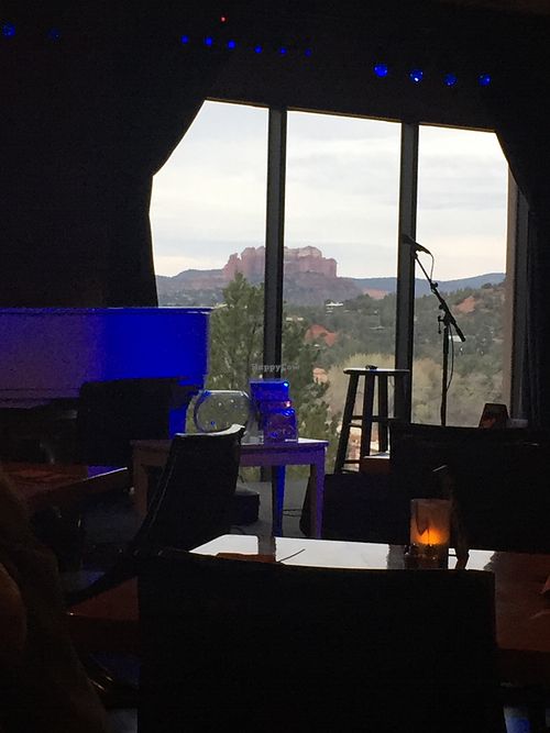 Stage for live music at Sound Bites Grill in Sedona