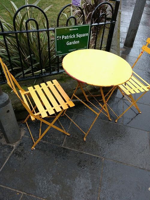 this is all the seating at Land of Bourbon - Kiosk in Edinburgh