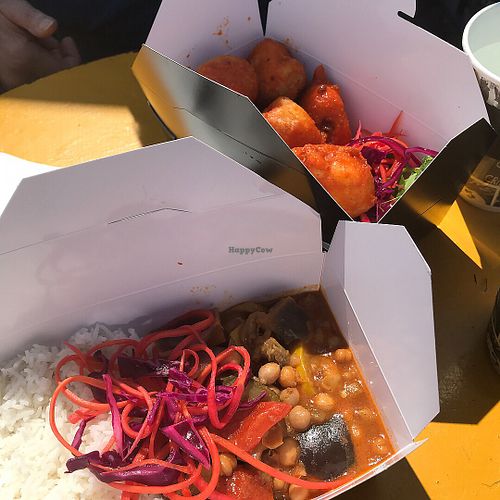 Buffalo Wings and Chickpea Curry at Land of Bourbon - Kiosk in Edinburgh