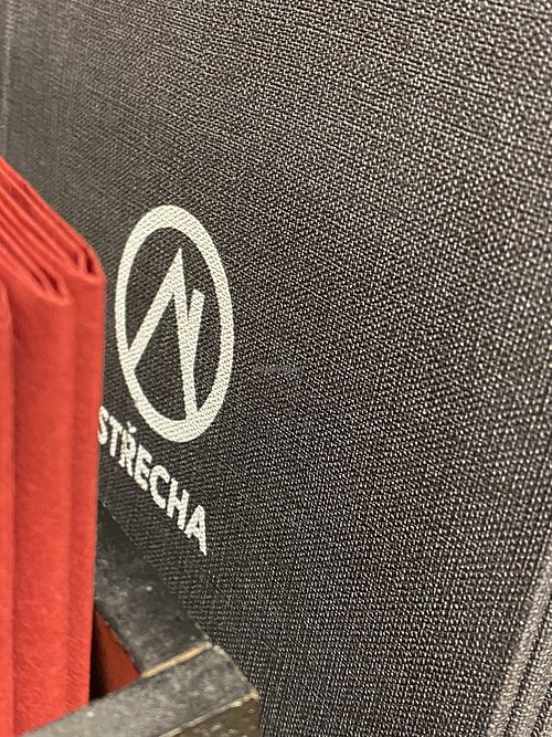 Logo on the menu   at Střecha in Prague