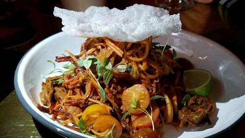 papaya salad at The Dankness Dojo by Modern Times Beer in Los Angeles