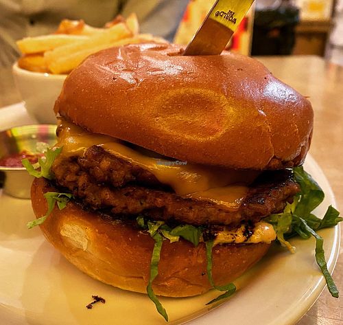 Burger at The Dankness Dojo by Modern Times Beer in Los Angeles