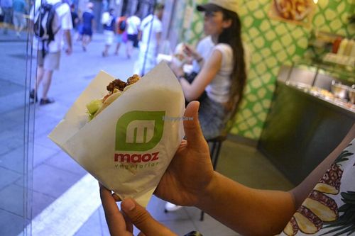 falafel at Maoz in Barcelona