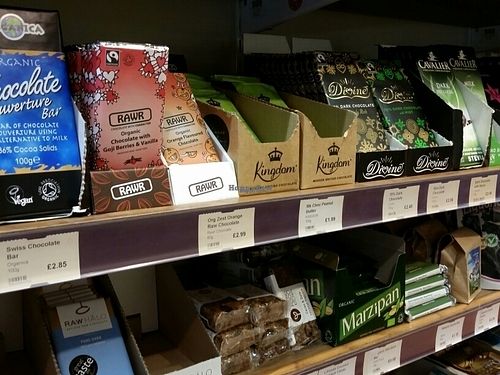 vegan chocolates at Alara Health Store in London
