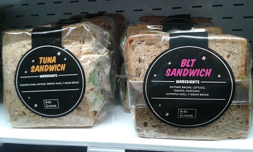 Chickpea tuna and vegan blt sandwiches at By Chloe - Covent Garden in London