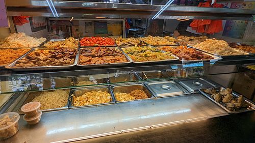 Variety of vegetables at Tian Ning Vegetarian 天寜素食 in Northeast Singapore