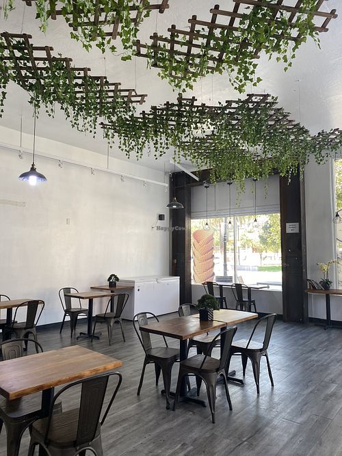 Spacious and cutely decorated interior  at Nature's Organic Ice Cream in Fremont