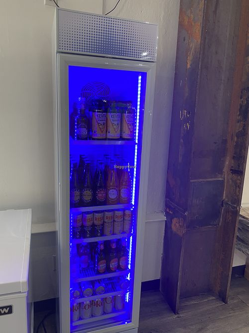 Various soda pops (vintage looking) and kombucha   at Nature's Organic Ice Cream in Fremont