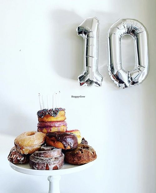 Vegan Donut Cake by me  at Johnny Doughnuts in San Francisco