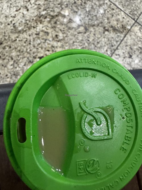 A little of the latte to show it’s mostly water   at SEA - Floret in Seattle