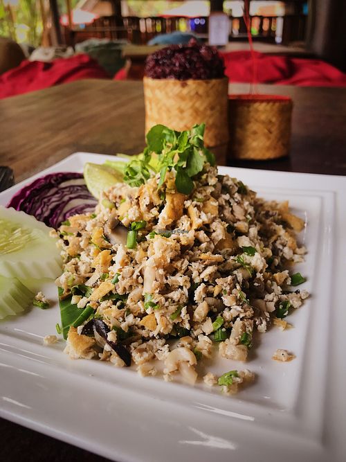Vegan Lao Laap  at Utopia in Luang Prabang