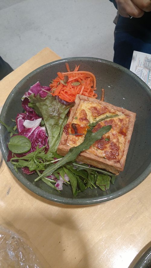 Bread with cheese. Comes with salad. Good for vegetarians, not vegans. at Rose Bakery - Chiyoda in Tokyo