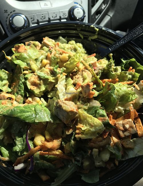 Tasty Tofu salad sans cheese and pico   at Wicked Greenz in Ofallon