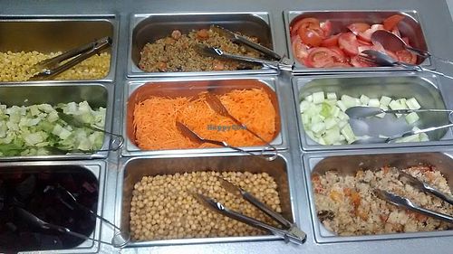 salads at Krishna Lunch in Barcelona