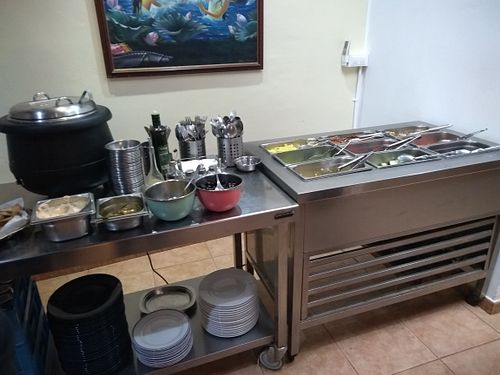 Self service at Krishna Lunch in Barcelona