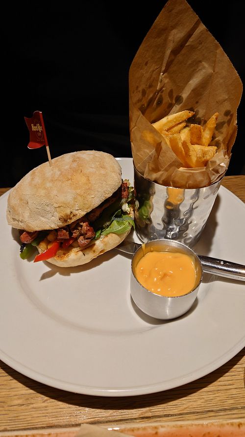 The planted steak burger is wonderful! at Hard Rock Cafe in Innsbruck