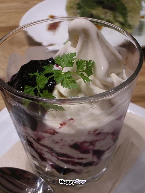 Soy parfait. at The Biokura Cafe in Tokyo