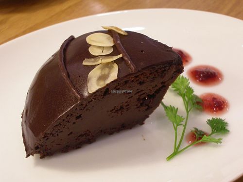 Chocolate cake. at The Biokura Cafe in Tokyo
