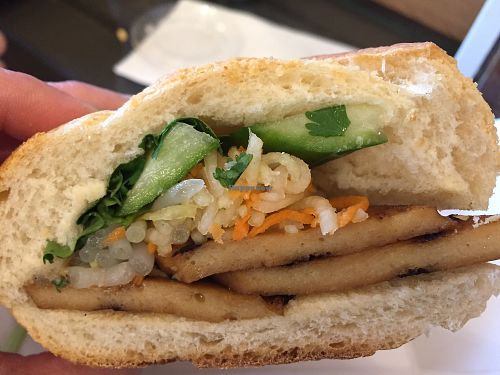 Tofu banh mi, no mayo at The Banh Mi Shop in White Plains
