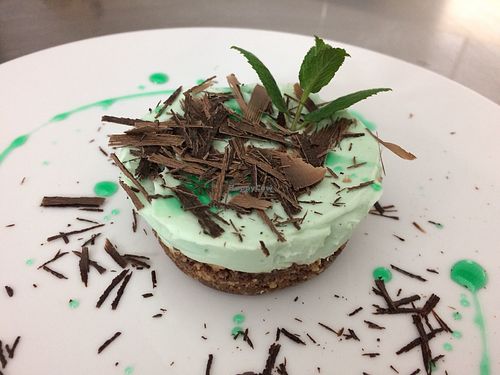 Chocolate mint vegan cheesecake  at Pesto di Pistacchio in Trani