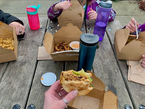 2 hacked mac’s, 1 standard mac bowl, and a double double   at MeeT in Yaletown in Vancouver