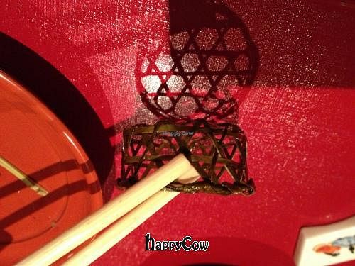 This seaweed basket was edible, too! at Kanga An in Kyoto