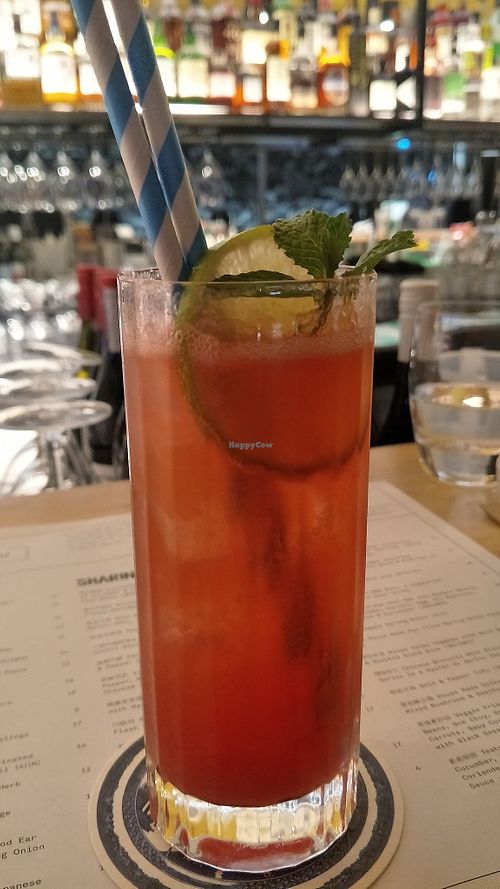 Raspberry mojito at Oriental Teahouse in Melbourne