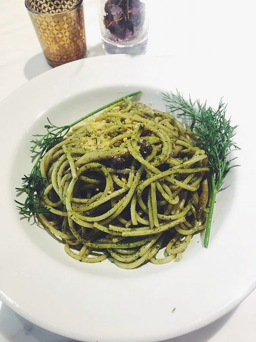 Green spaghetti  at Brasston in Guangzhou