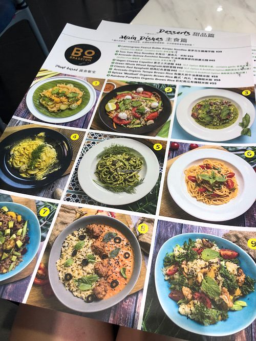 menu at Brasston in Guangzhou