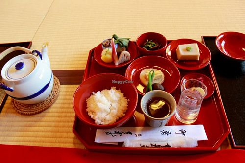 set meal for 3000 yen at Tenryuji Temple Shigetsu in Kyoto