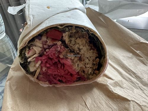 Iku salad in a wrapp  at Iku Wholefoods Kitchen - Martin Place in Sydney