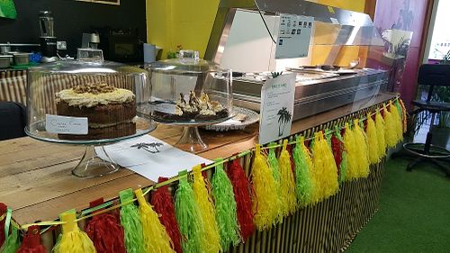 cake and food at The Beach Hut in Manchester