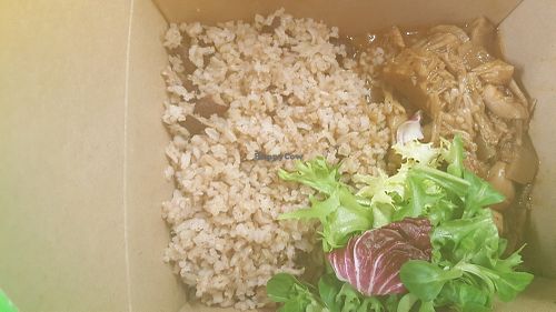 jerk jackfruit and rice at The Beach Hut in Manchester