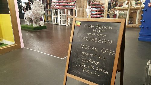 board at The Beach Hut in Manchester