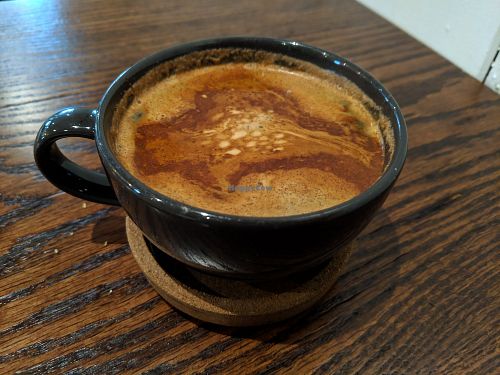 Rose cinnamon Americano at Beviamo Cafe in Cleveland