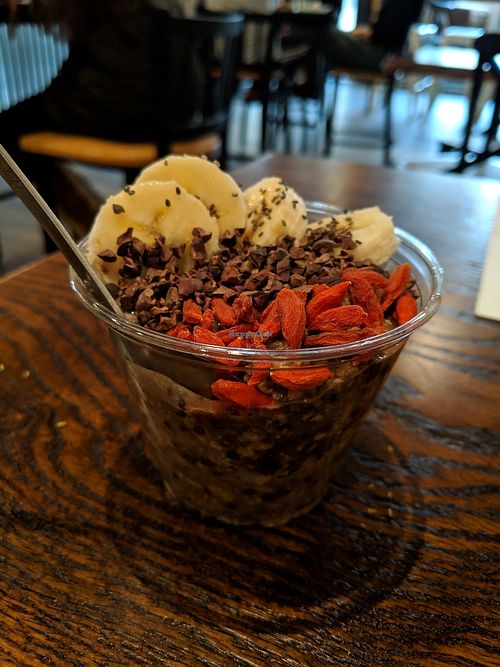 Overnight oats at Beviamo Cafe in Cleveland