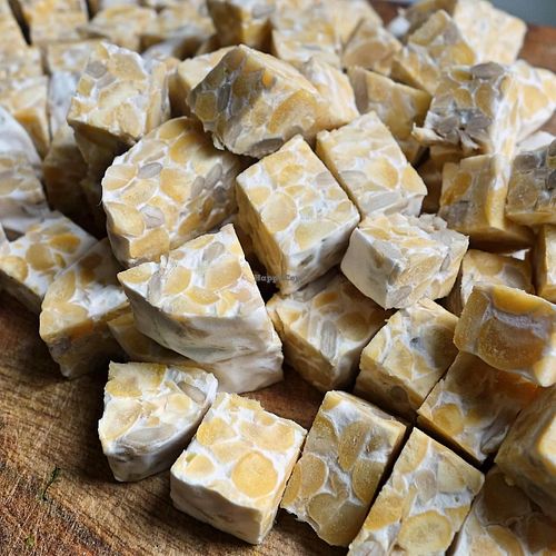 tempeh at Cremerie Vegane in Geneva