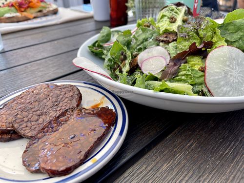 Caesar with Tempeh Bacon side at Jewel in Los Angeles