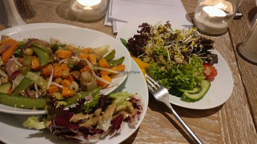 steamed veg in soy, chilli and sesame asked for salad instead of bread.  at N.i.L in Arkaden